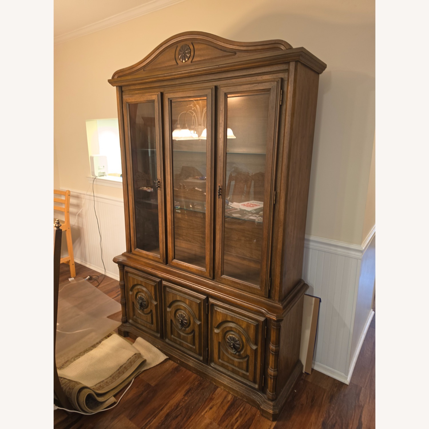 Vintage/Antique Dark Brown Wood Sideboard - image-2