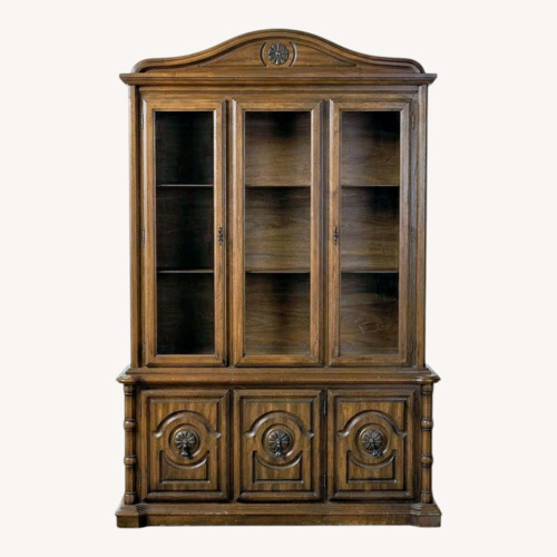 Used Vintage/Antique Dark Brown Wood Sideboard for sale on AptDeco