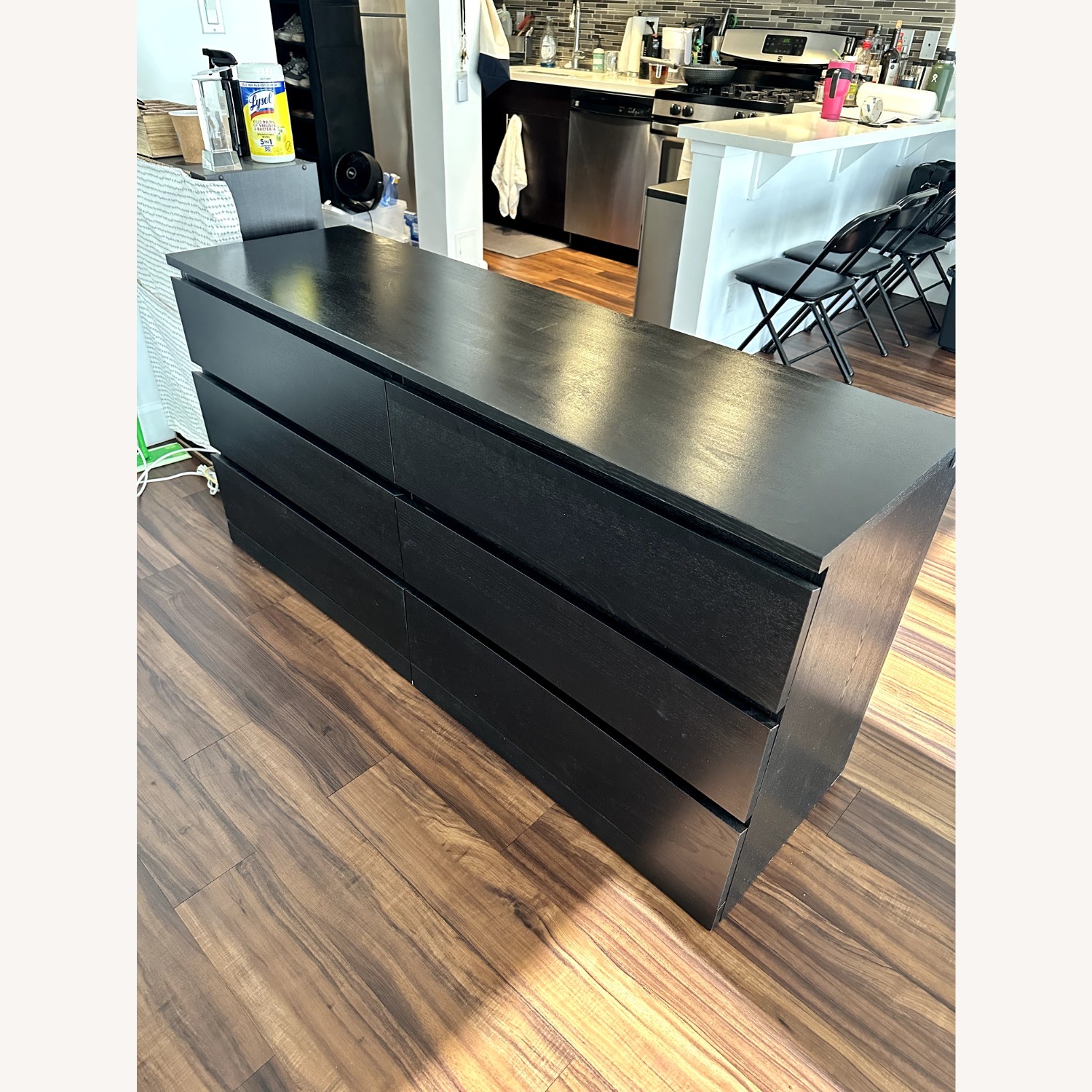 IKEA Malm Black Wood Dresser - image-4