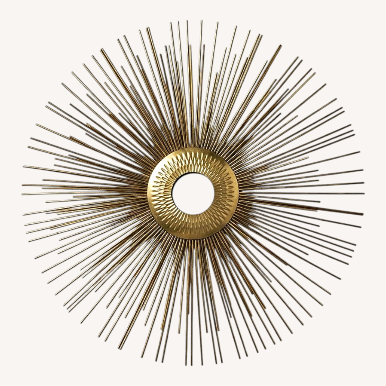 Sun Decorative Wall Hanging Metal Starburst Gold - image-0