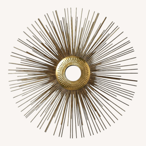 Used Sun Decorative Wall Hanging Metal Starburst Gold for sale on AptDeco