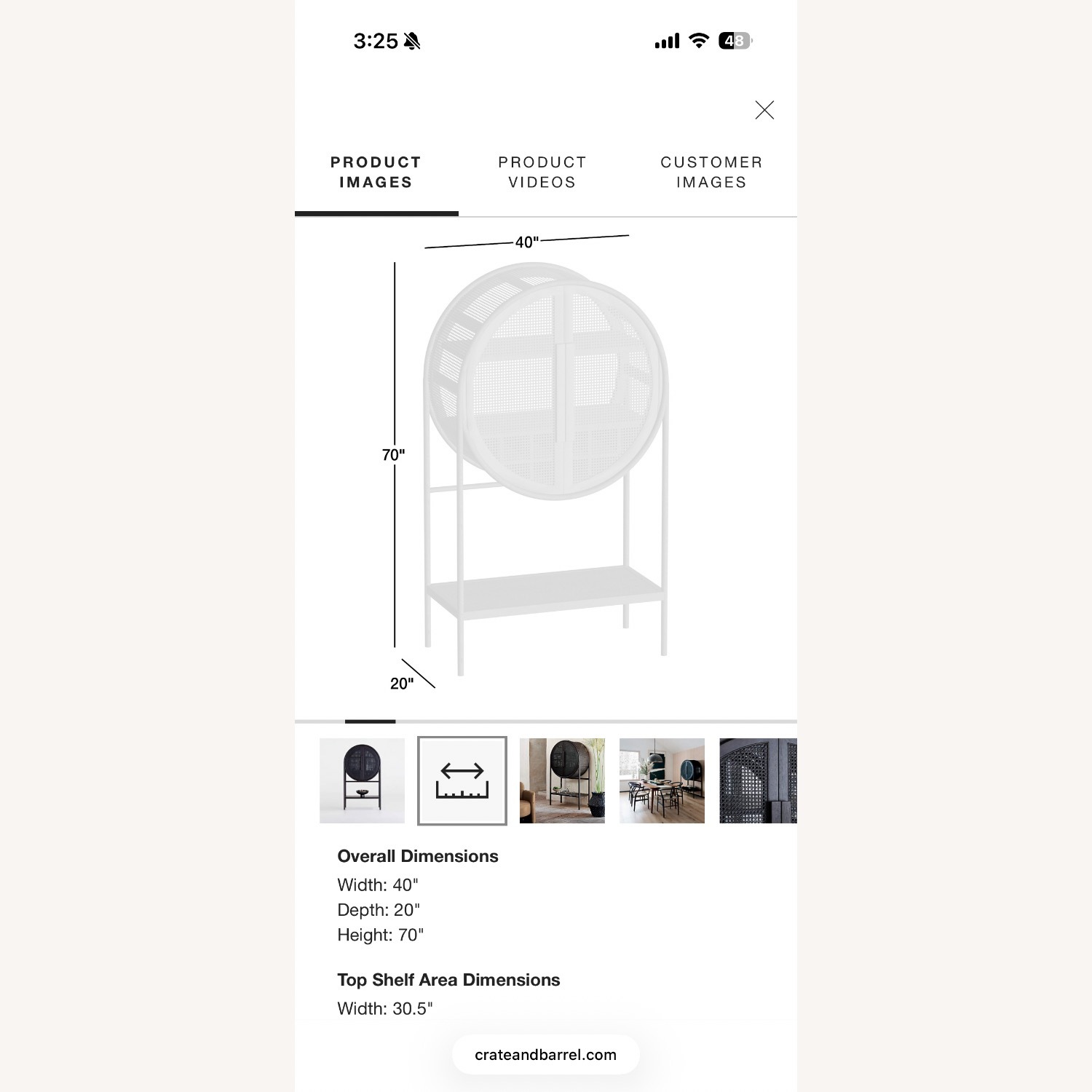 Crate & Barrel Retro Woven Rattan Accent Bar Cabinet - image-8