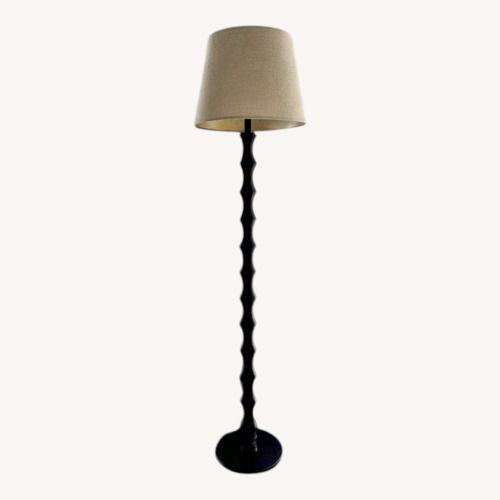 Used Dark Brown Wood Floor Lamp for sale on AptDeco