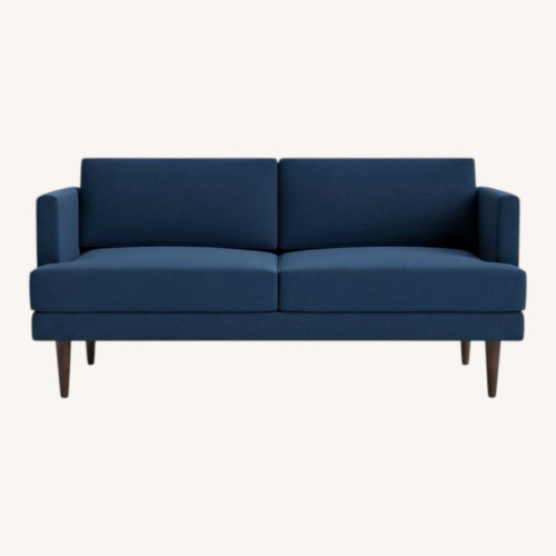 Used Joybird Preston Blue Velvet 2 Seater Sofa for sale on AptDeco