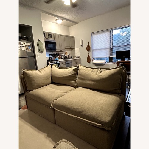 Used Cozey 2 seat XL Sofa with Ottoman for sale on AptDeco