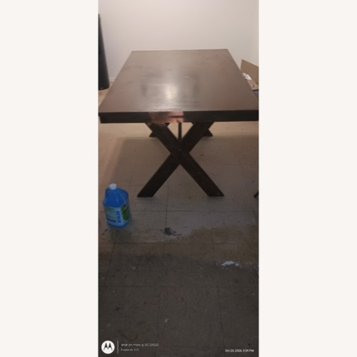 Dark Brown Wood Dining Table - image-2