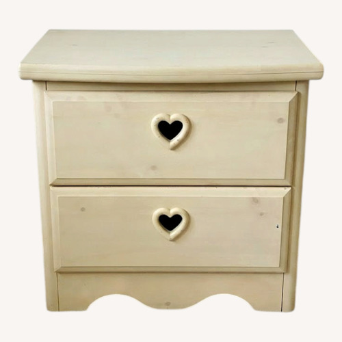 Used White Wood 2 Drawer Nightstand for sale on AptDeco