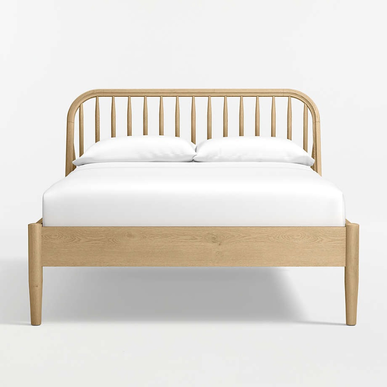 Crate & Barrel Light Brown Wood Full Bed - image-3