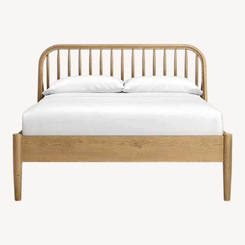 Used Crate & Barrel Light Brown Wood Full Bed for sale on AptDeco
