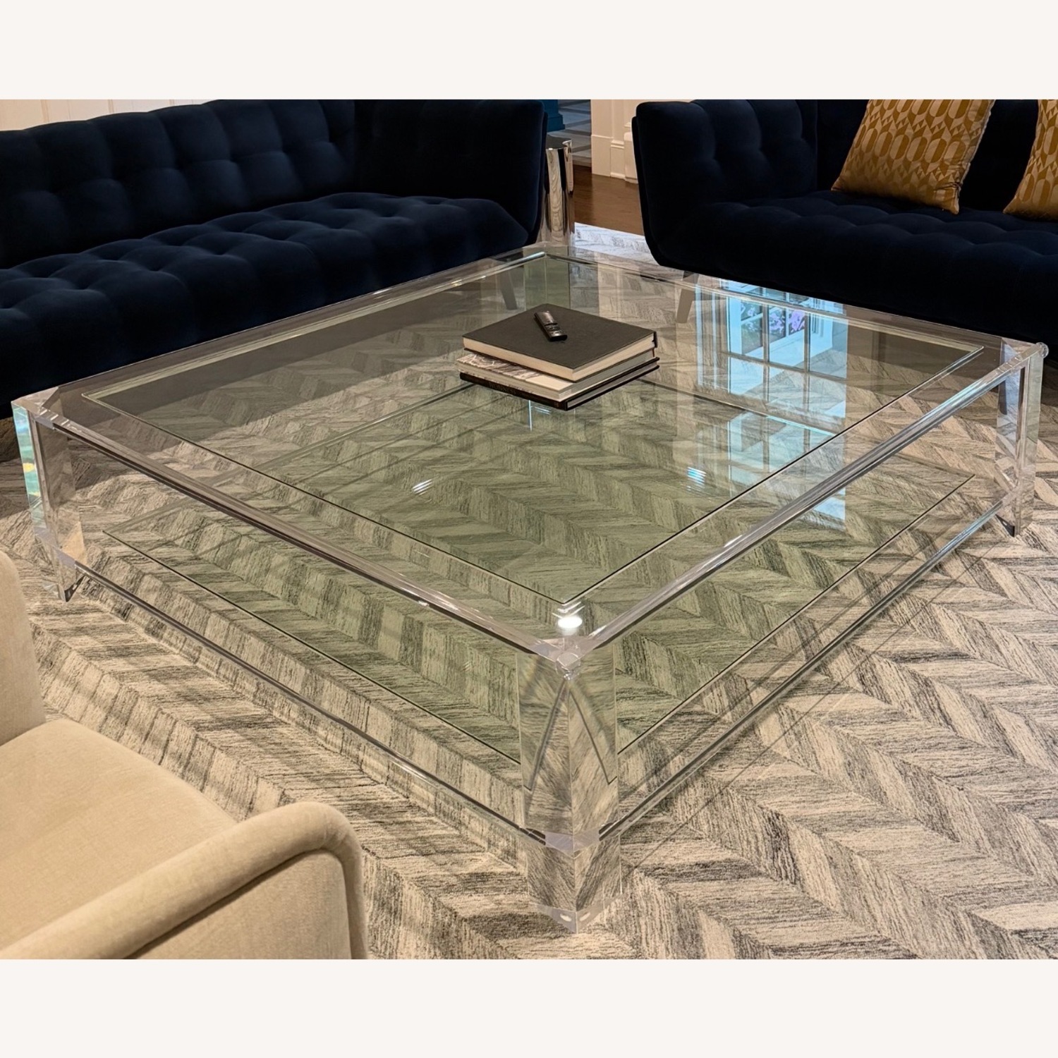 Interlude Home Surrey Acrylic Glass Coffee Table - image-1