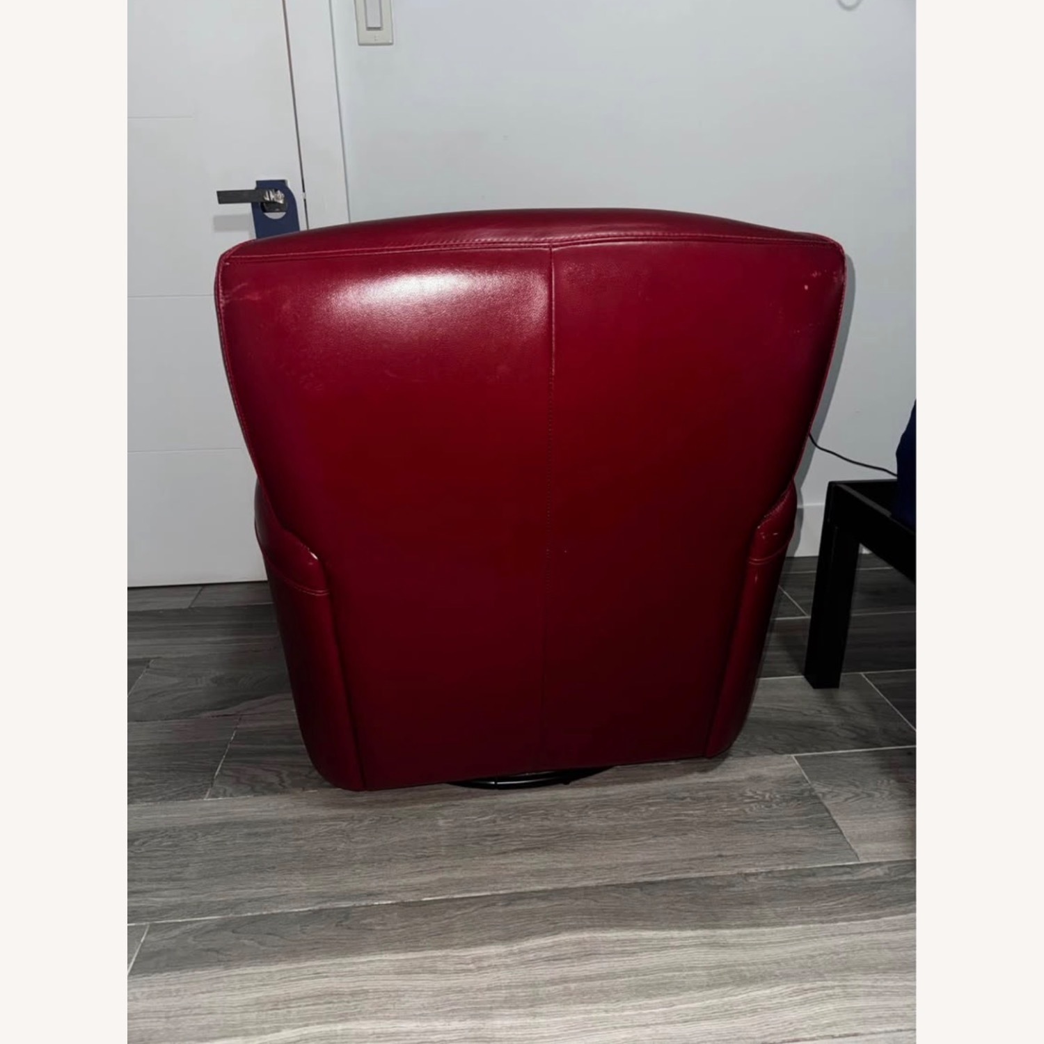 Bob's Discount Furniture Red Leather Armchair - image-5