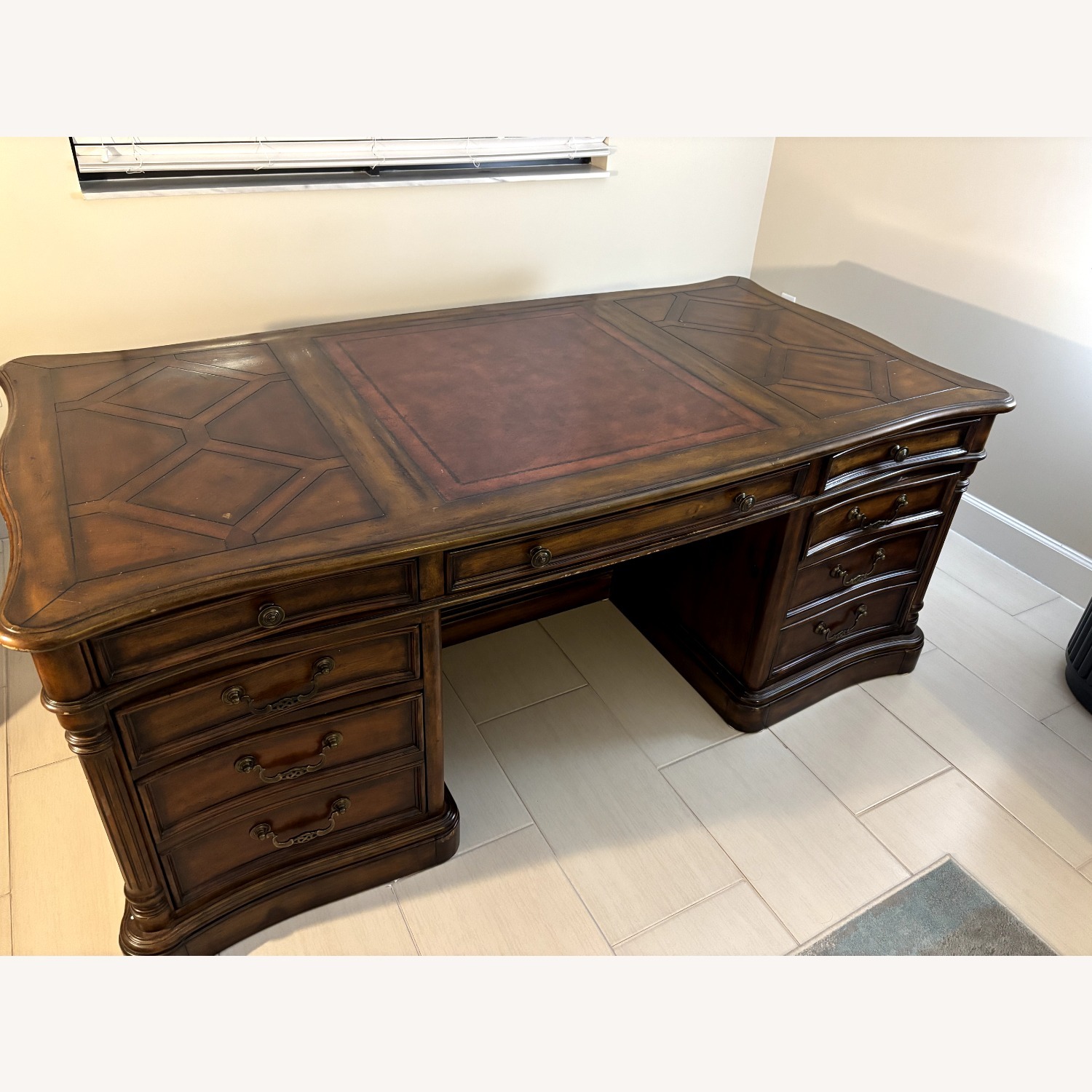  Hooker Furniture Wood Executive Desk - image-1