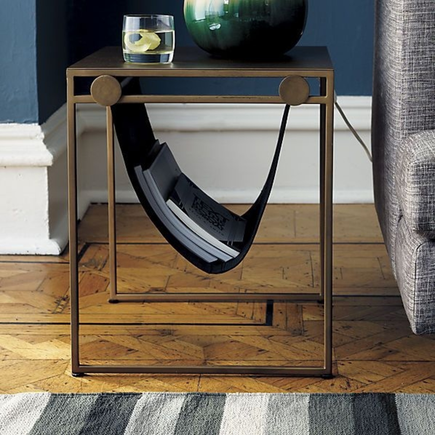 CB2 Saic Gold Side Table - image-7