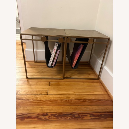 Used CB2 Saic Gold Side Table - 2 for sale on AptDeco