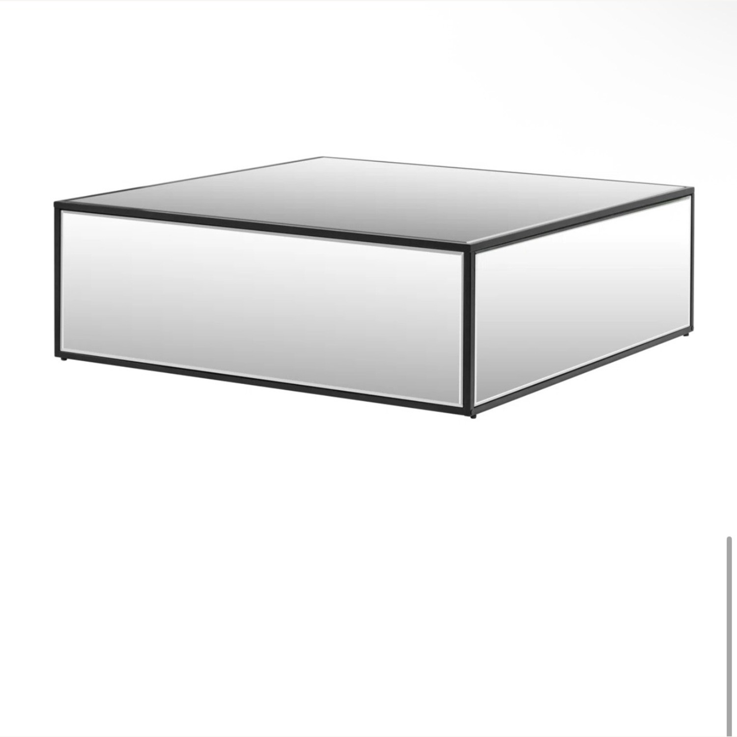 Wayfair Black Mirrored Glass Coffee Table - image-6