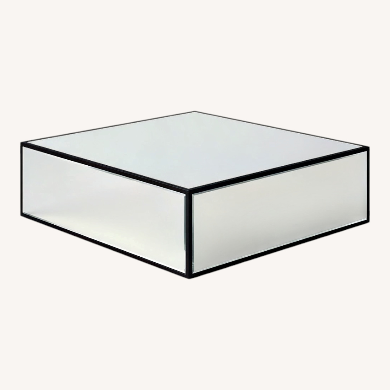 Wayfair Black Mirrored Glass Coffee Table - image-0