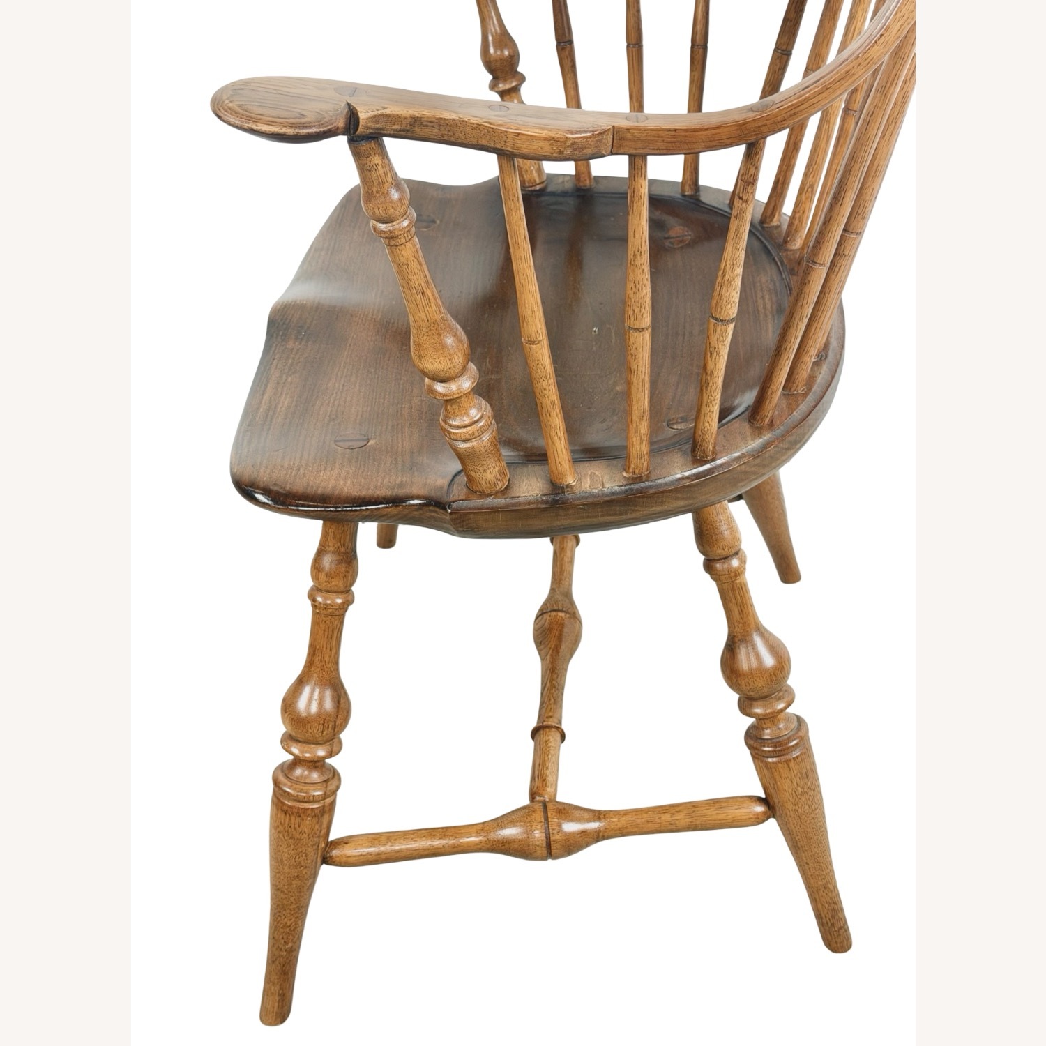  Antique Windsor Chair with Tall Spindle Back - image-12