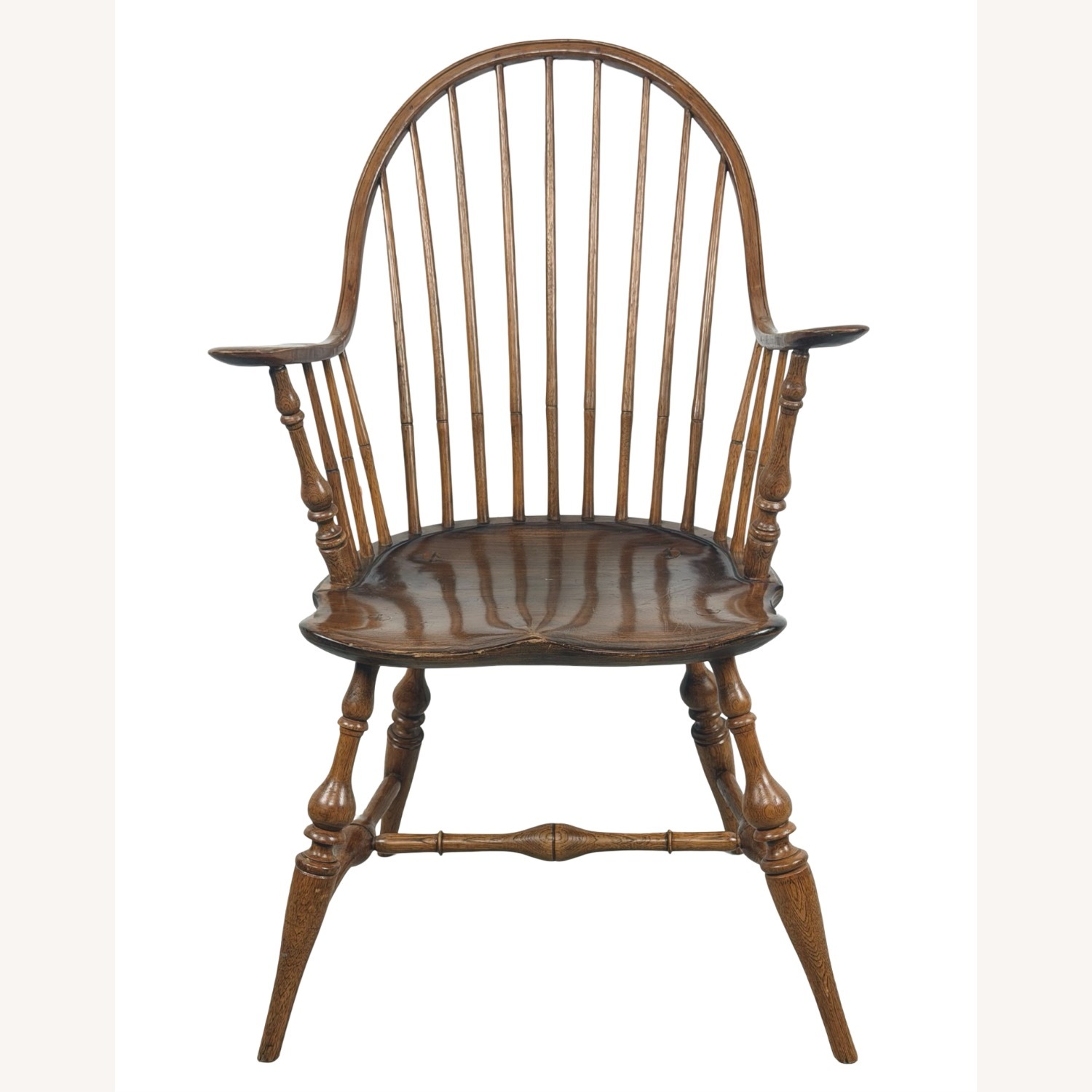  Antique Windsor Chair with Tall Spindle Back - image-1