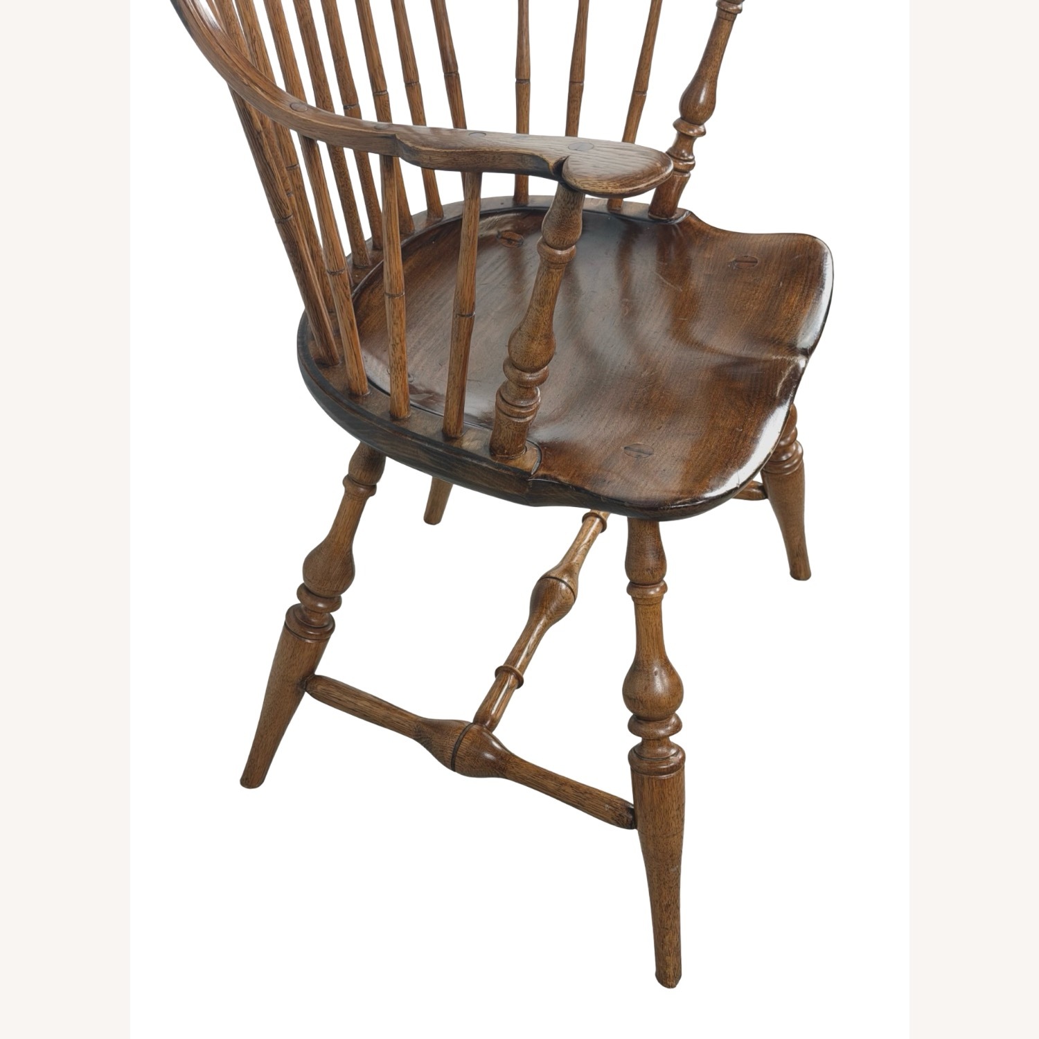  Antique Windsor Chair with Tall Spindle Back - image-9