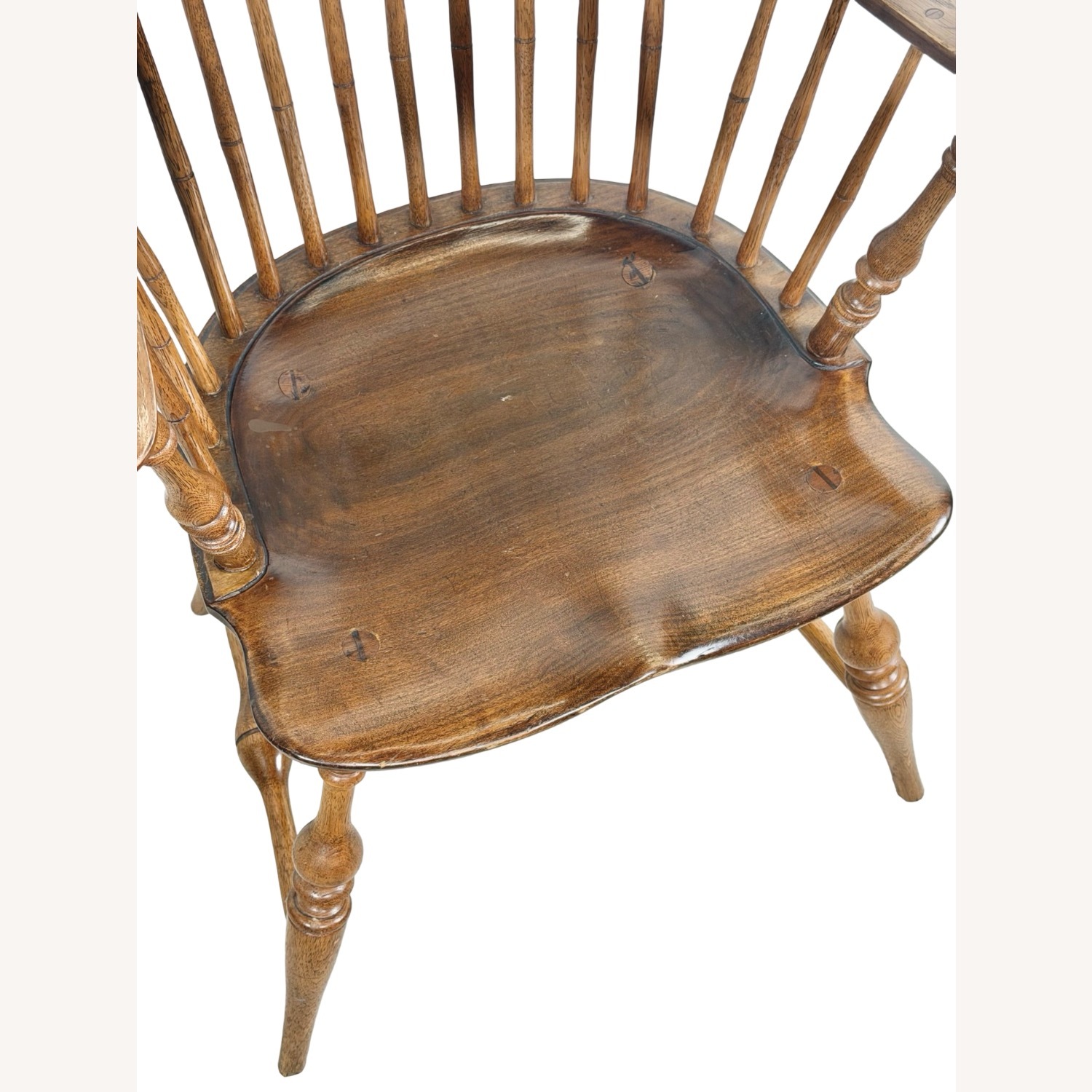 Antique Windsor Chair with Tall Spindle Back - image-4