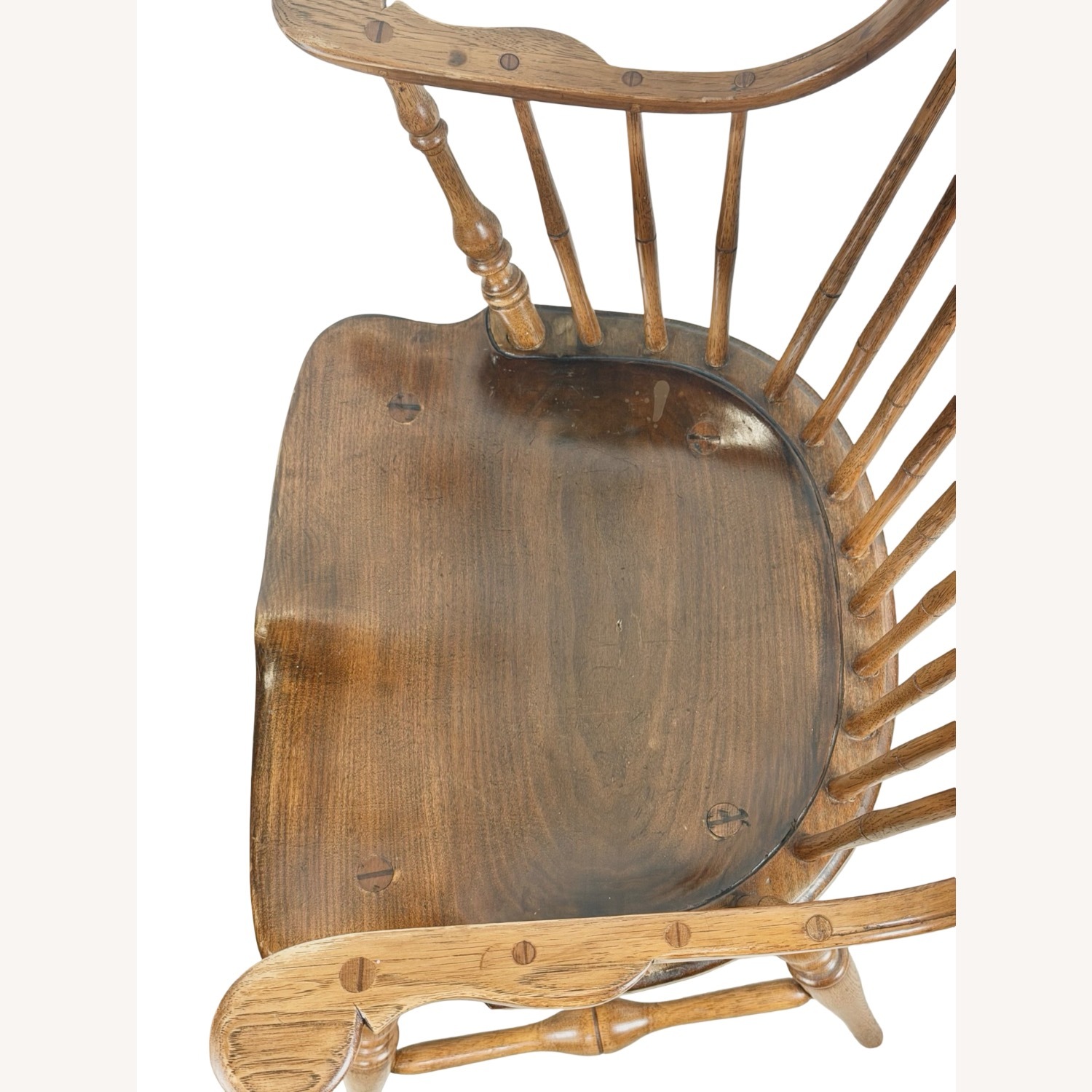  Antique Windsor Chair with Tall Spindle Back - image-11