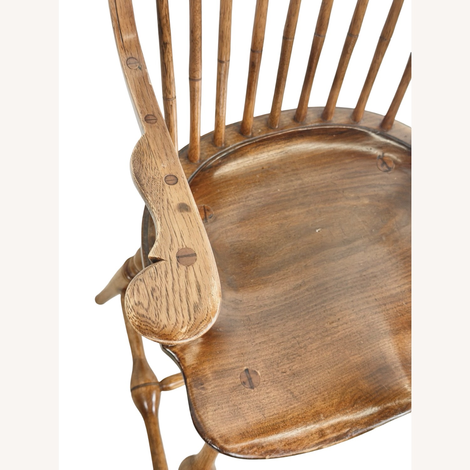  Antique Windsor Chair with Tall Spindle Back - image-3