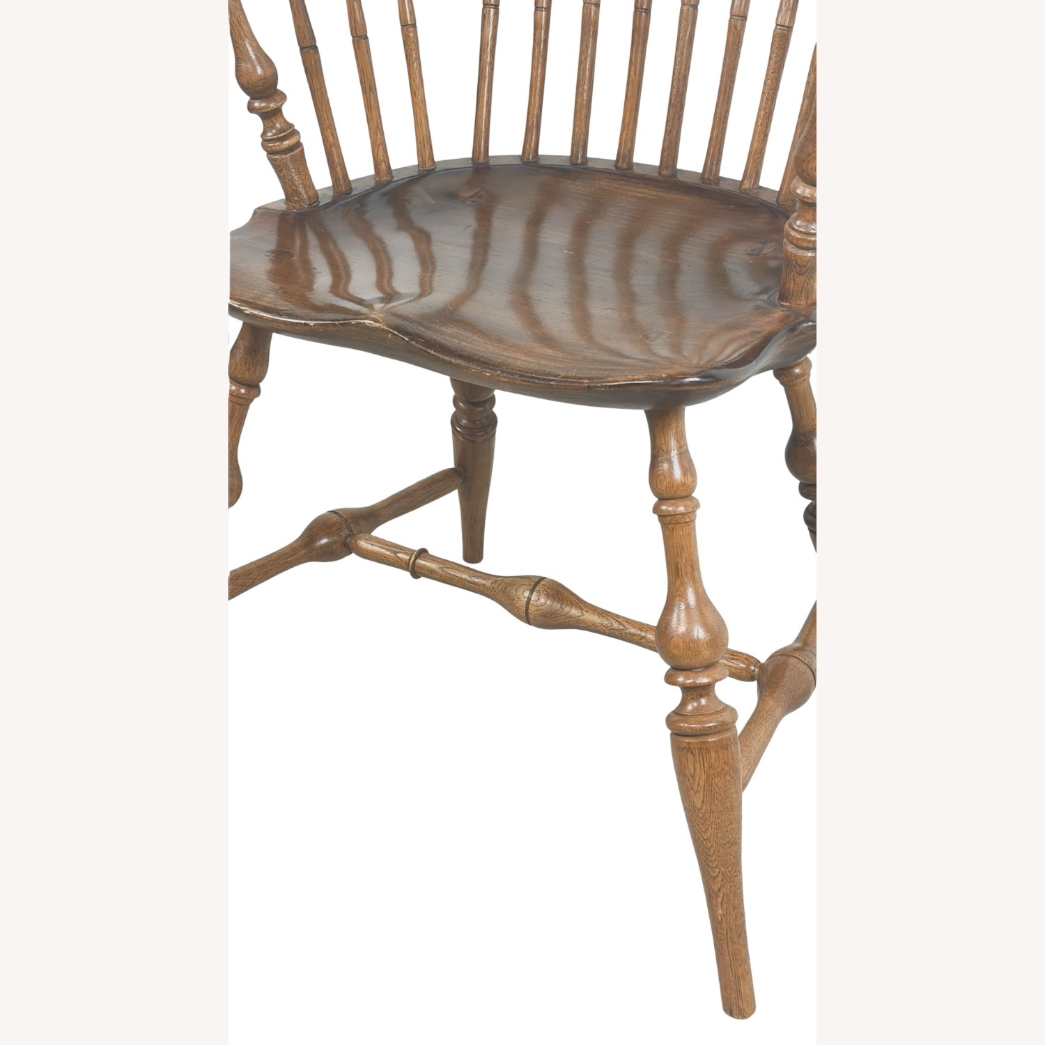  Antique Windsor Chair with Tall Spindle Back - image-7