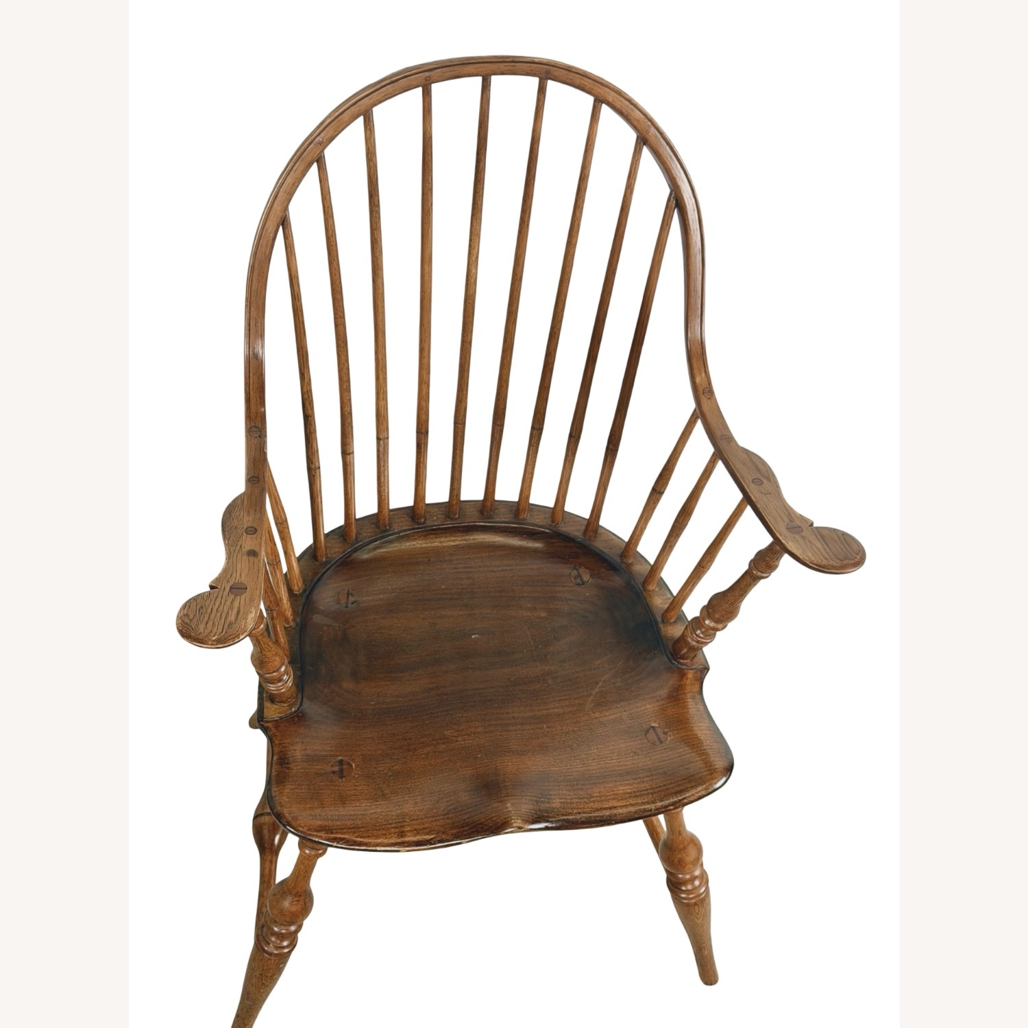  Antique Windsor Chair with Tall Spindle Back - image-5