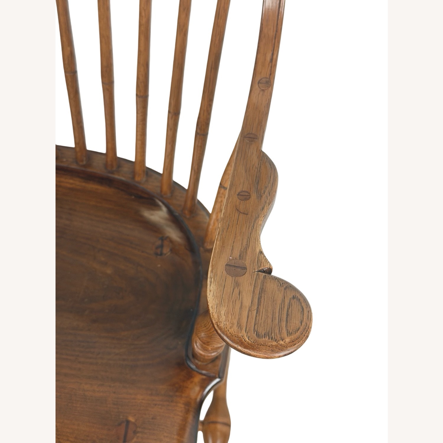  Antique Windsor Chair with Tall Spindle Back - image-6