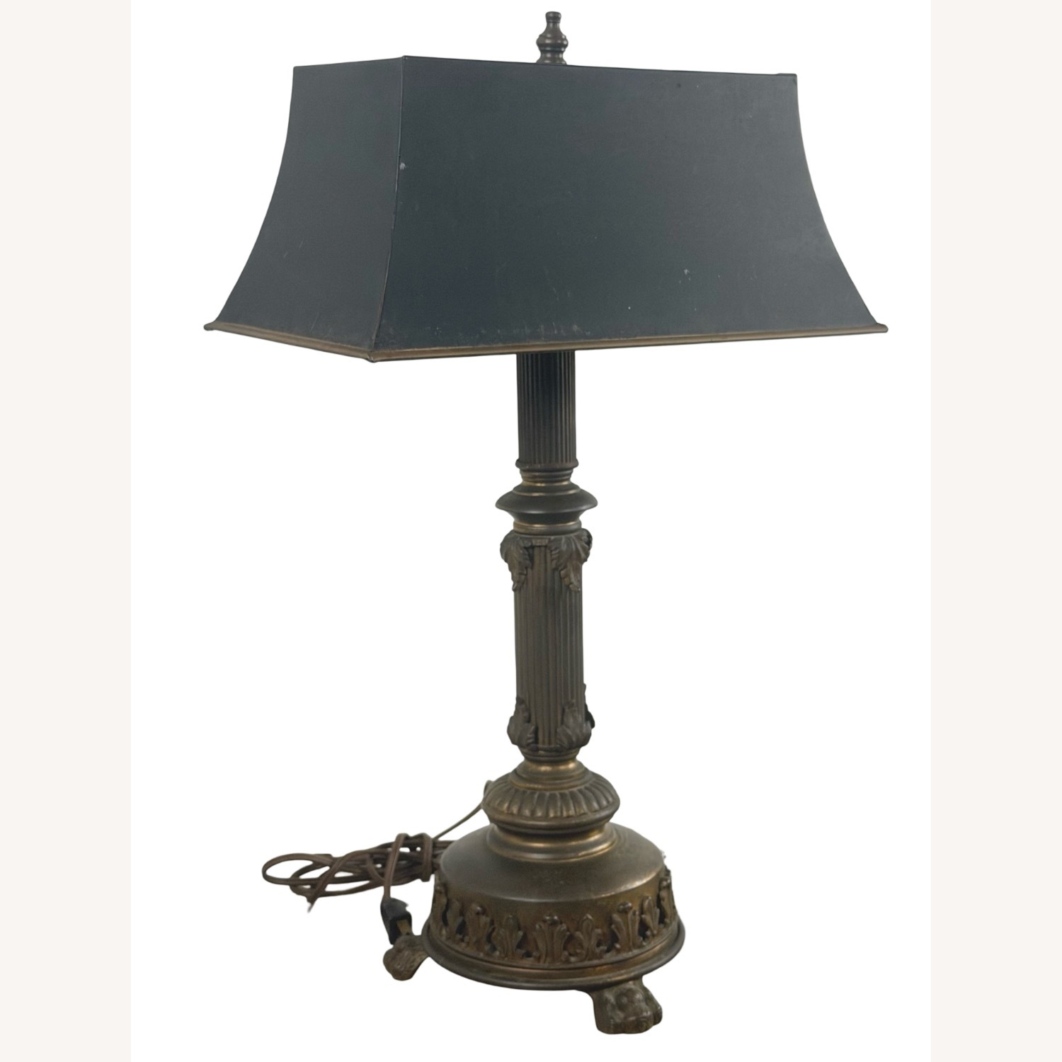 Neoclassical Brass Column Table Lamp - image-5