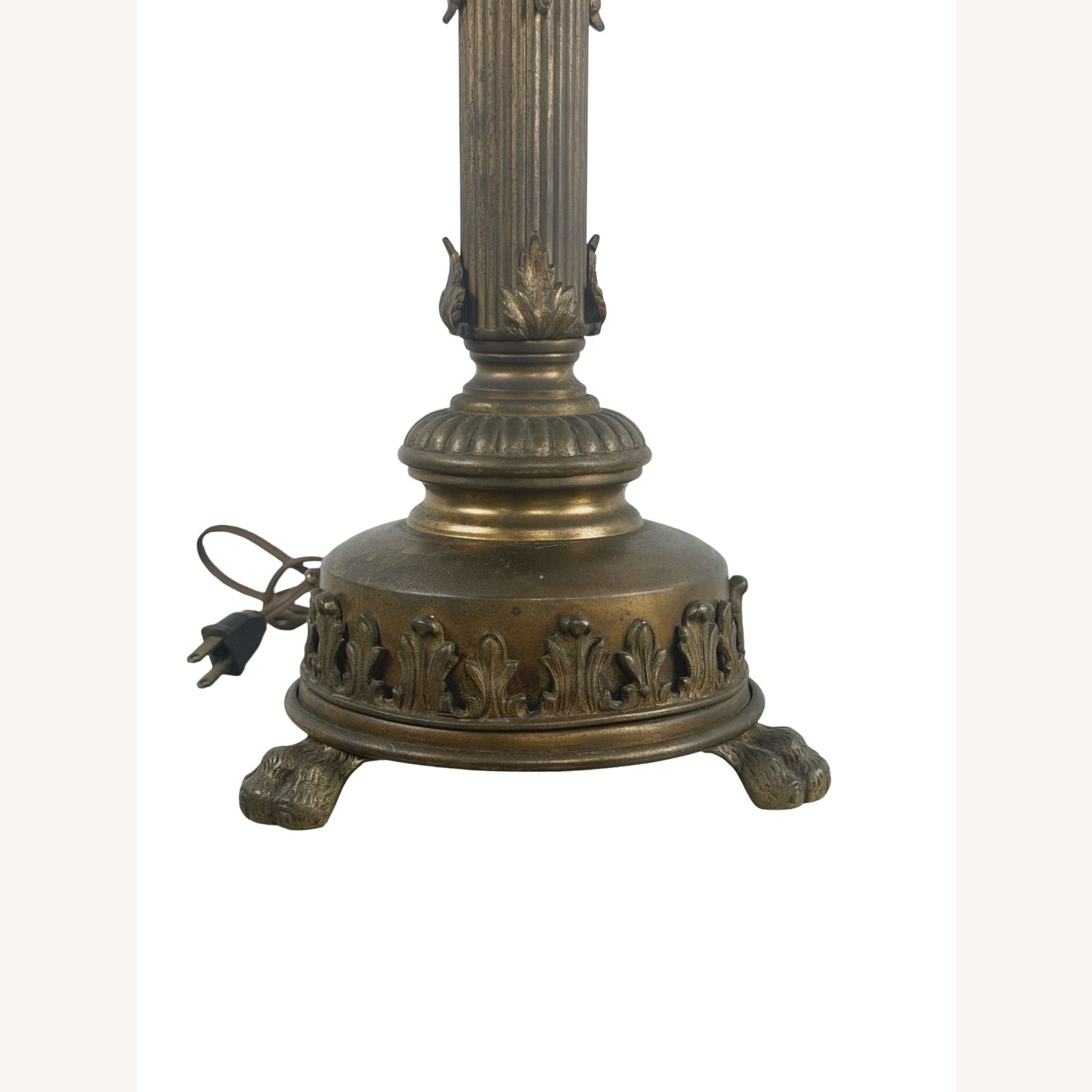 Neoclassical Brass Column Table Lamp - image-11