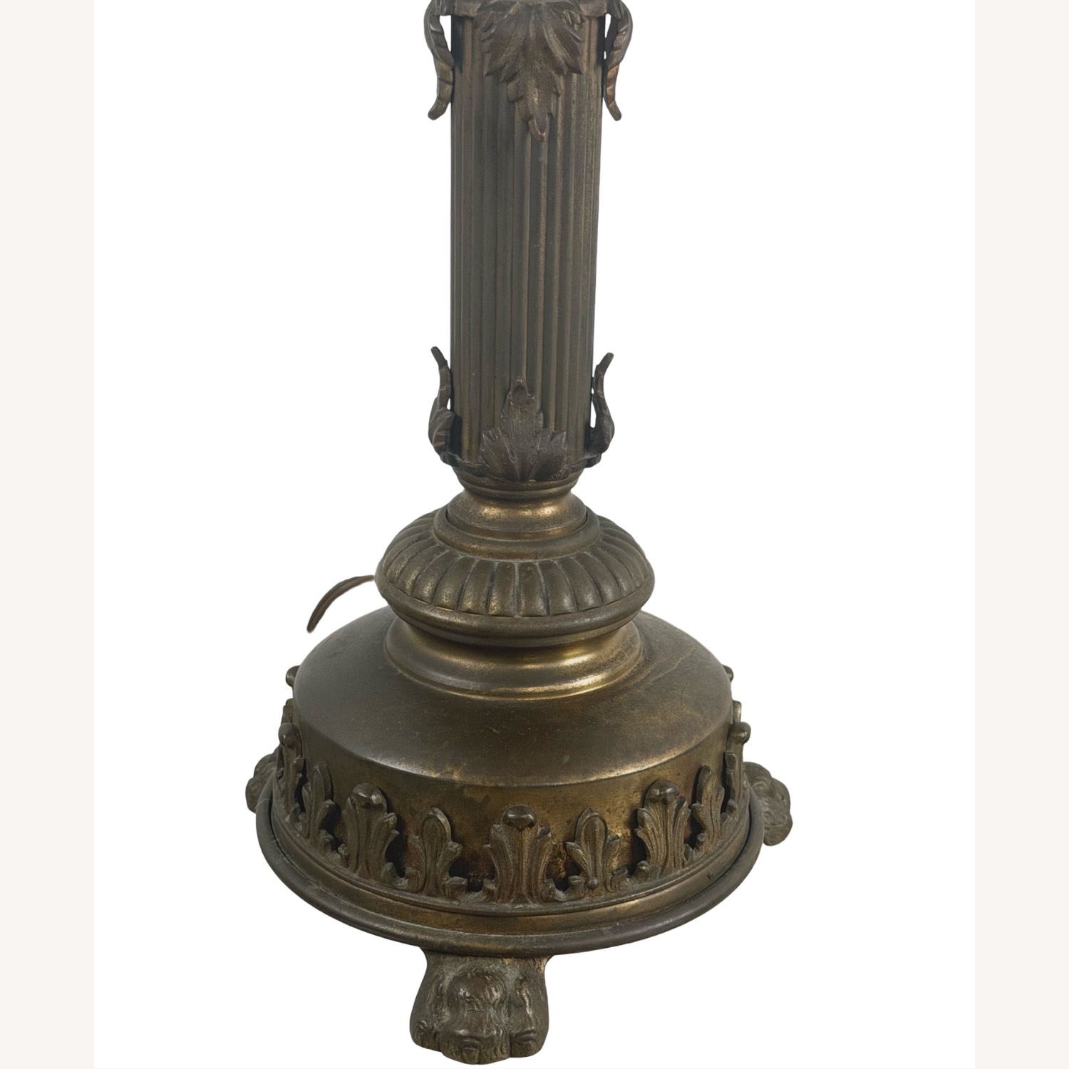 Neoclassical Brass Column Table Lamp - image-8