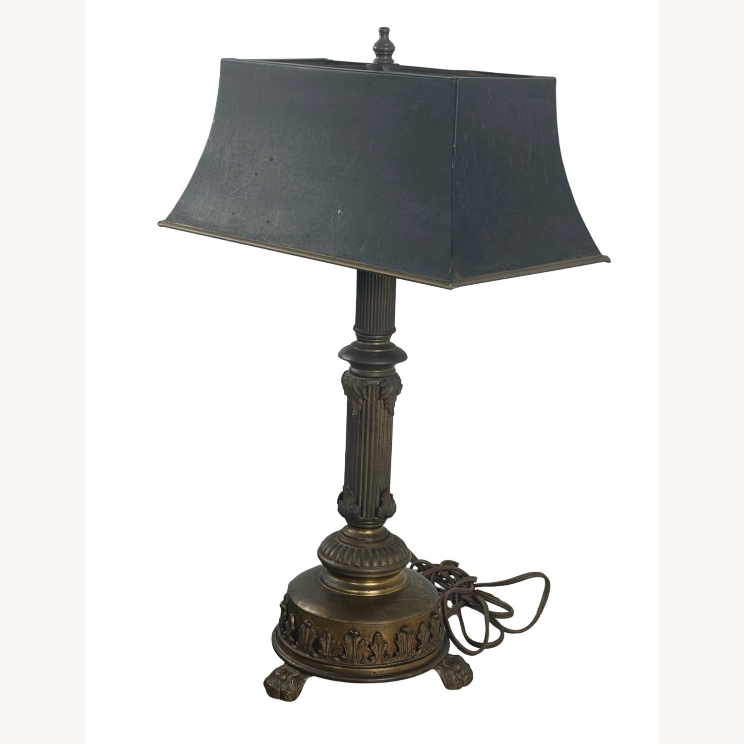 Neoclassical Brass Column Table Lamp - image-7