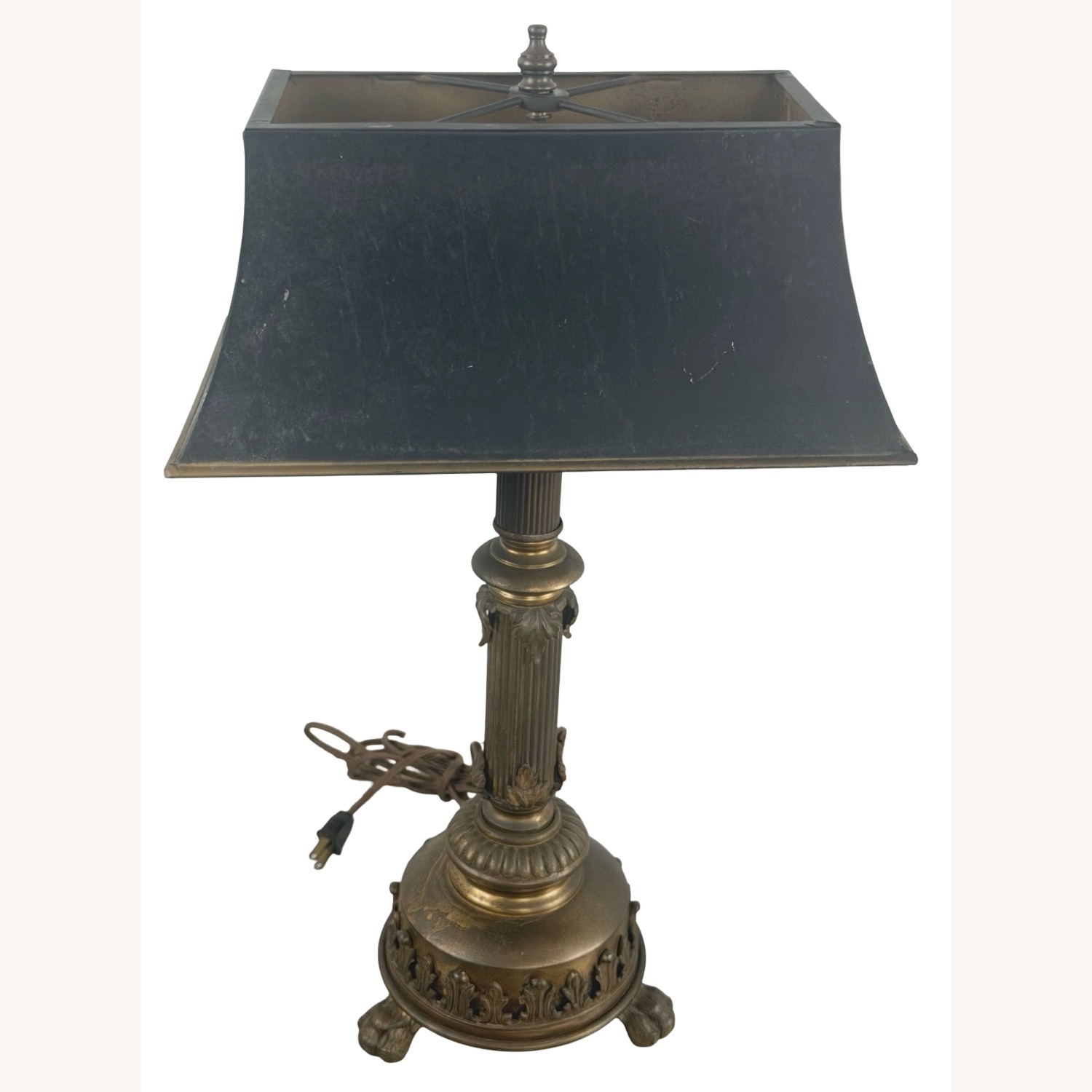 Neoclassical Brass Column Table Lamp - image-10