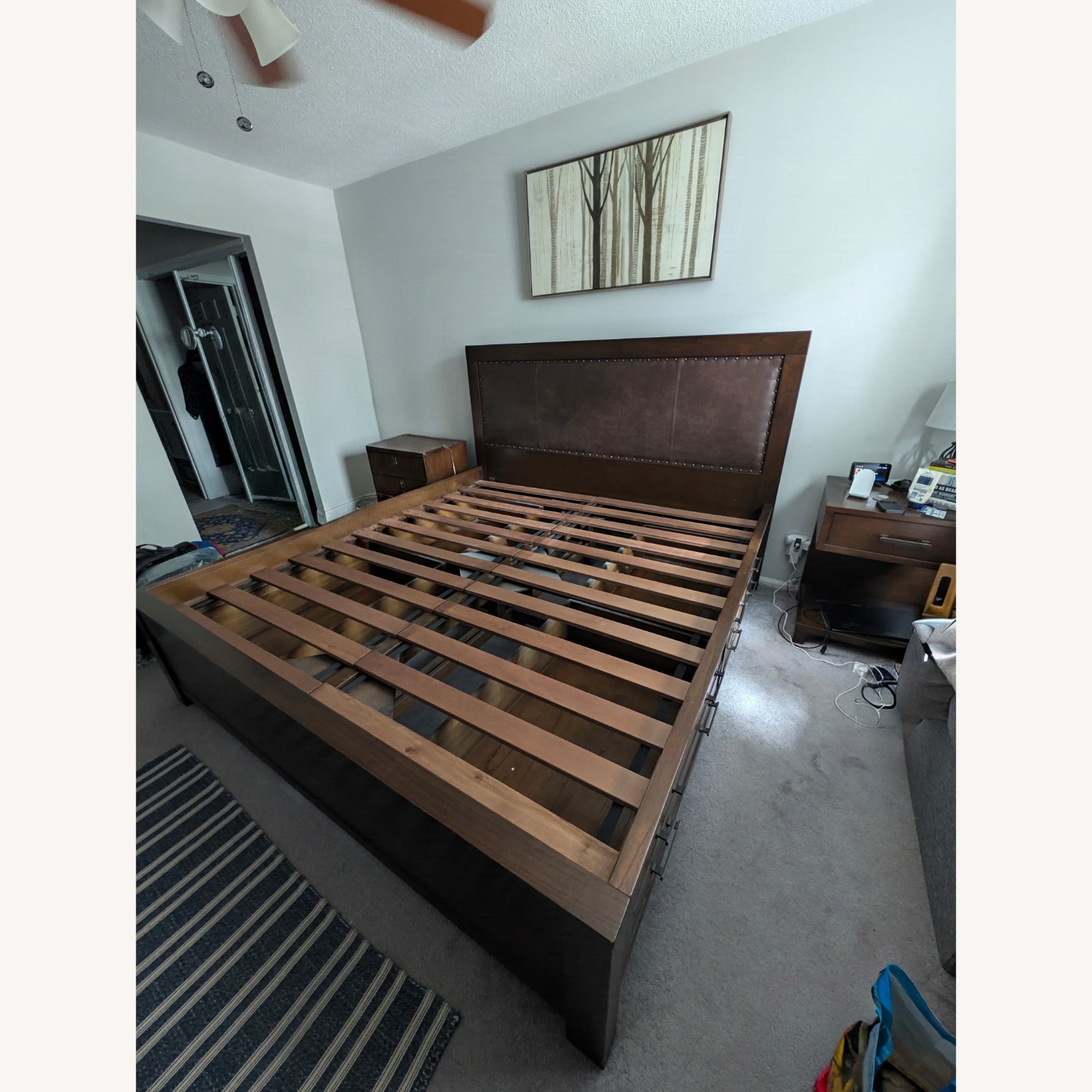 Arhaus King Size Bedframe With Under Bed Storage  - image-2