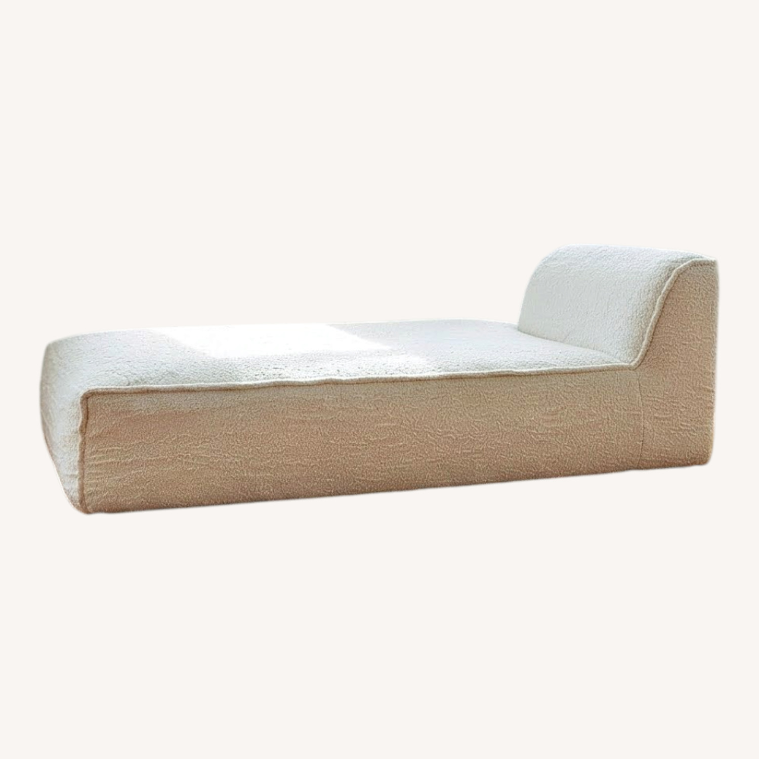 White Chaise Faux Fur Lounge - image-0