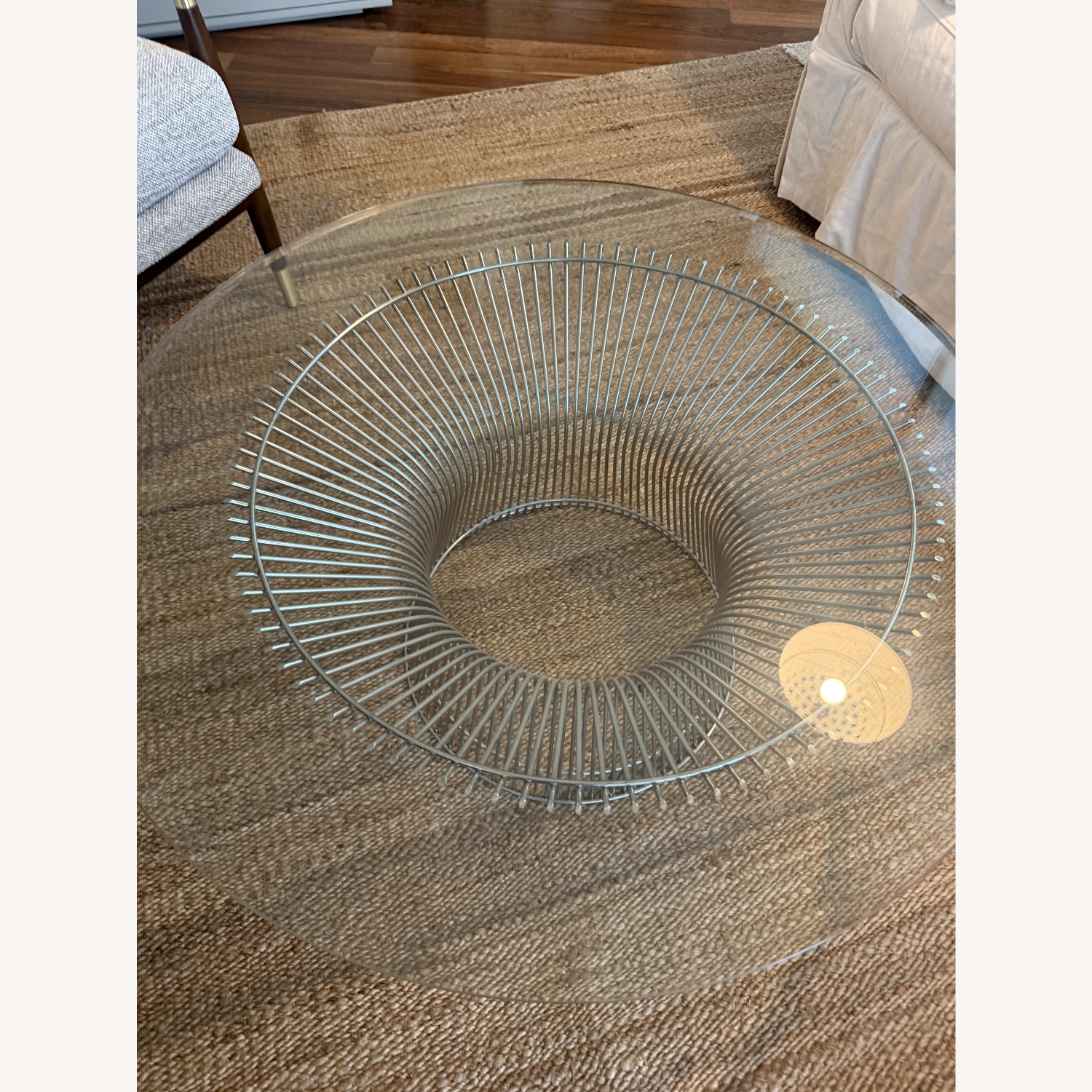 France and Son Platner Chrome Glass Coffee Table - image-1