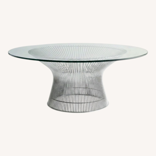 Used France and Son Platner Chrome Glass Coffee Table for sale on AptDeco