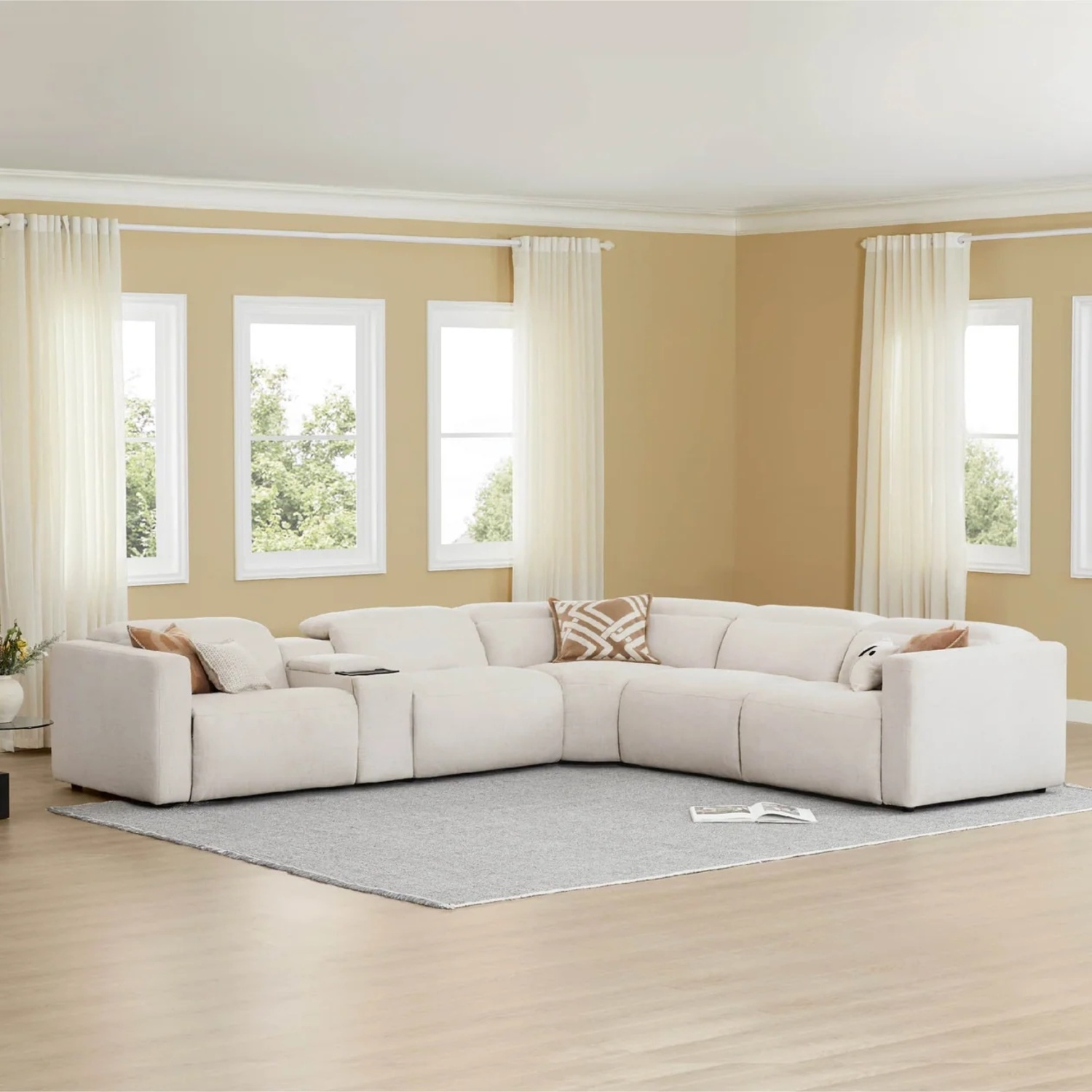 Power Reclining Sectional with 2 Consoles - image-10