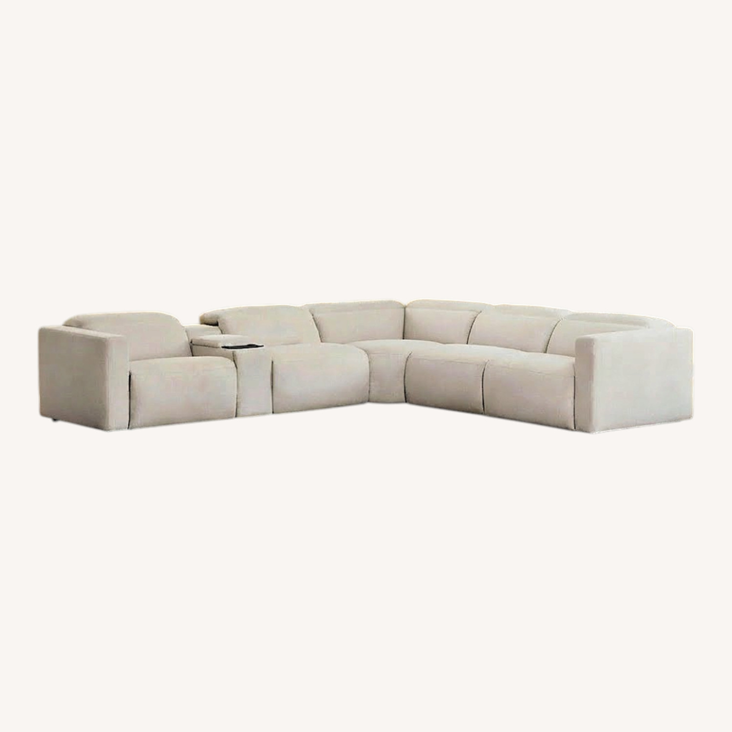 Power Reclining Sectional with 2 Consoles - image-0