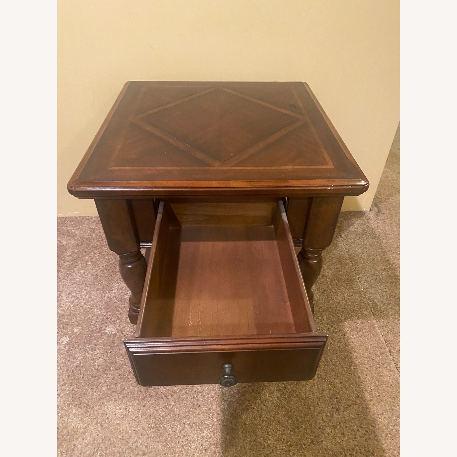 Ashley Furniture Farrell Dark Brown Wood Side Table - image-1