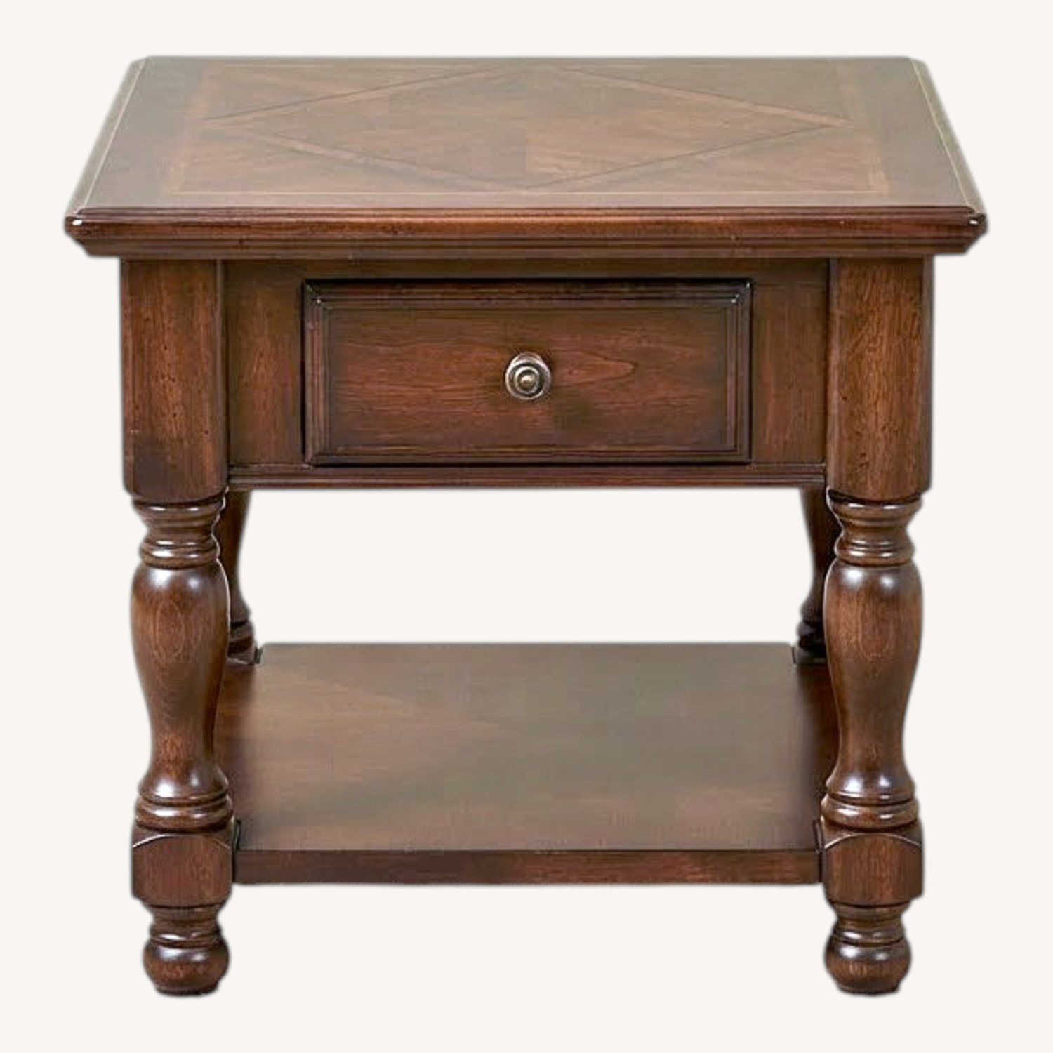Ashley Furniture Farrell Dark Brown Wood Side Table - image-0