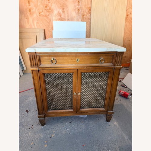 Used Dixon-Powdermaker Wood and Marble Nightstand for sale on AptDeco