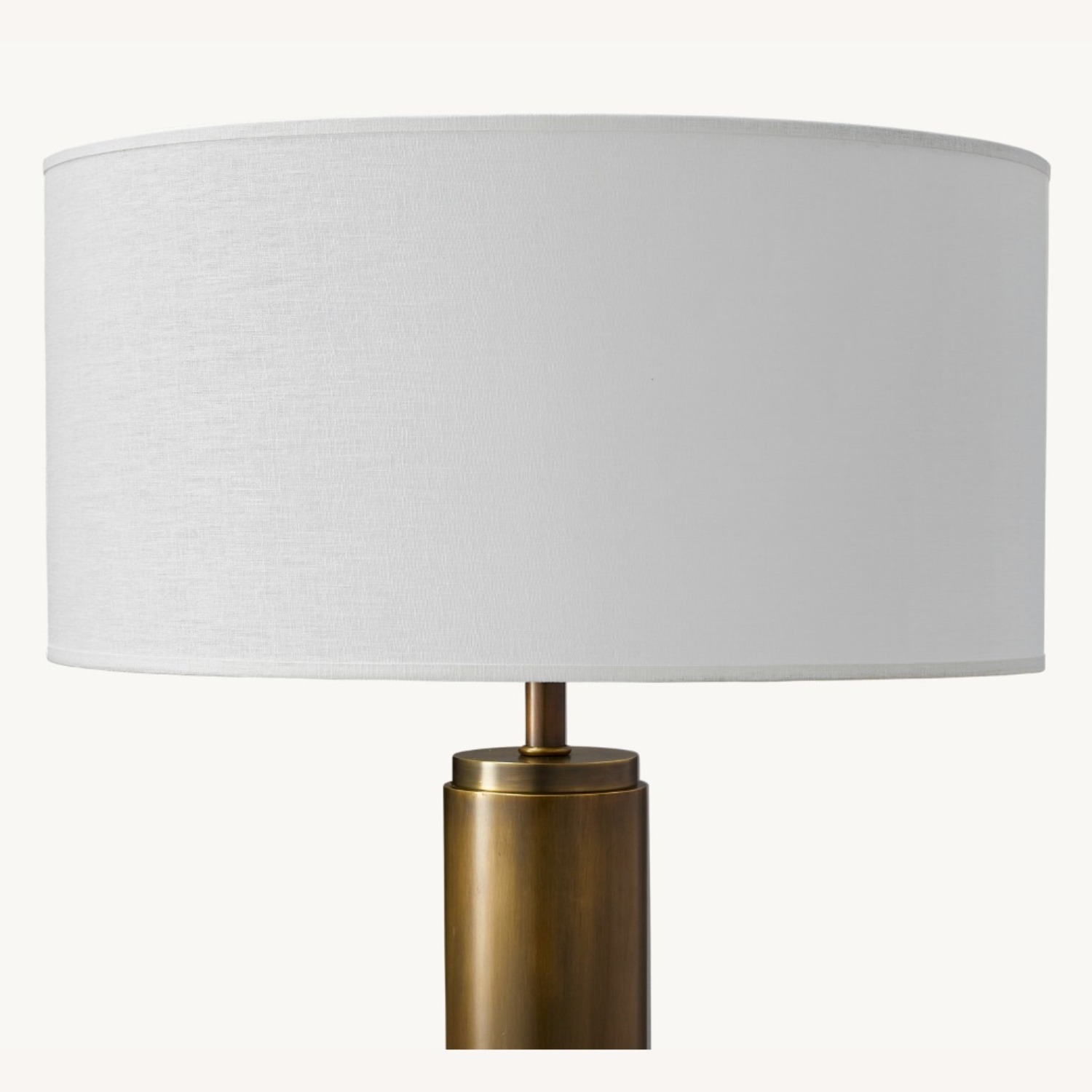 Restoration Hardware French Drum Linen Lamp Shade - image-0