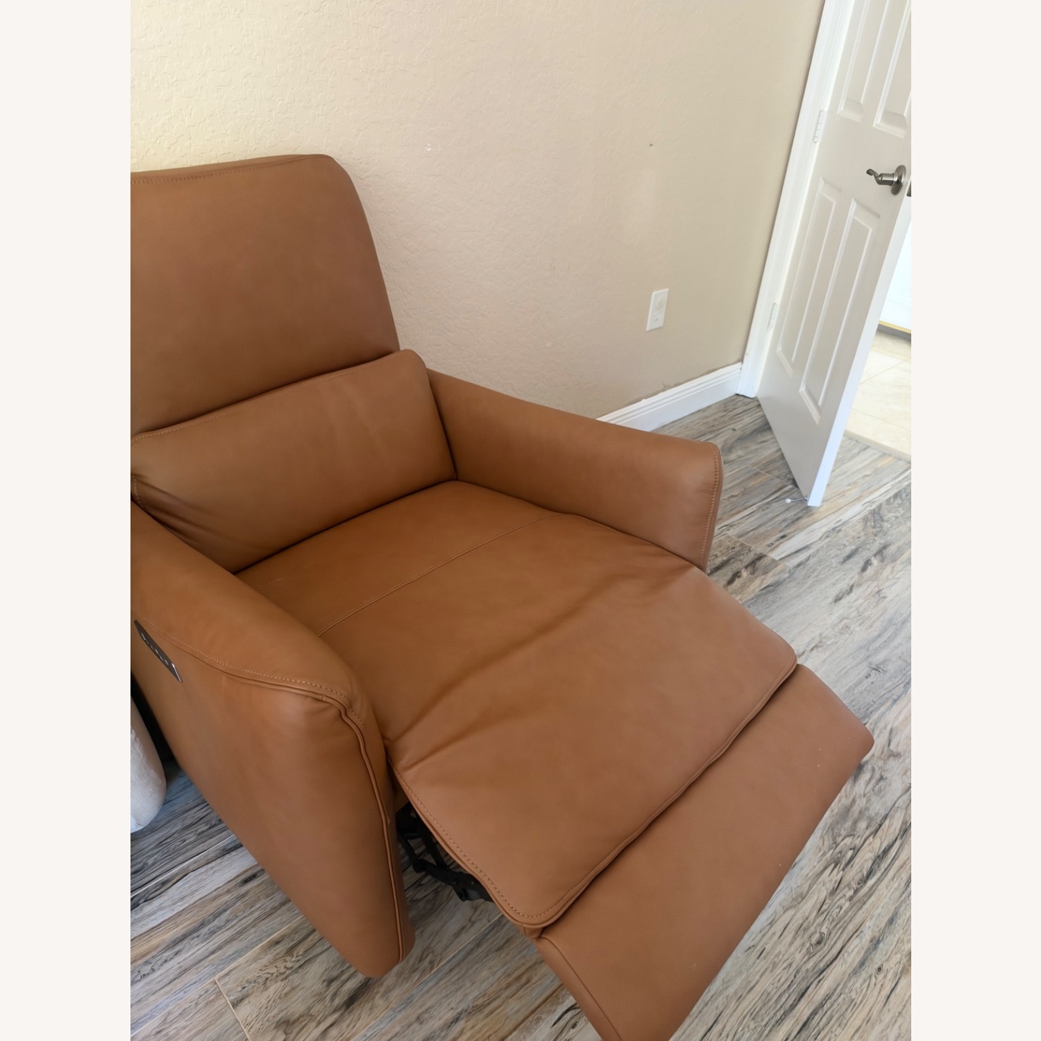 Light Brown Leather Recliner - image-3