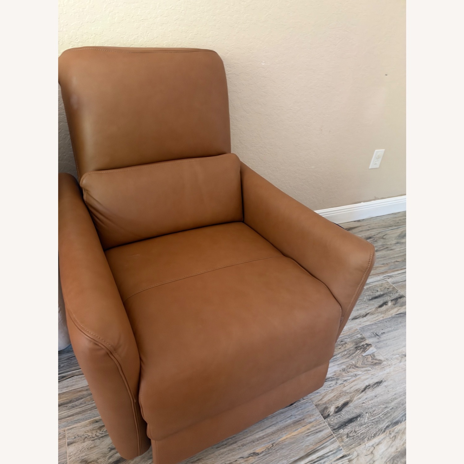 Light Brown Leather Recliner - image-4