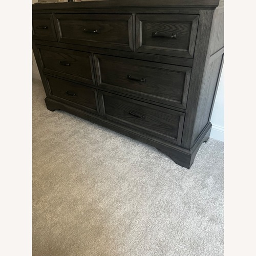 Used Raymour & Flanigan Cambridge Dark Gray Dresser for sale on AptDeco