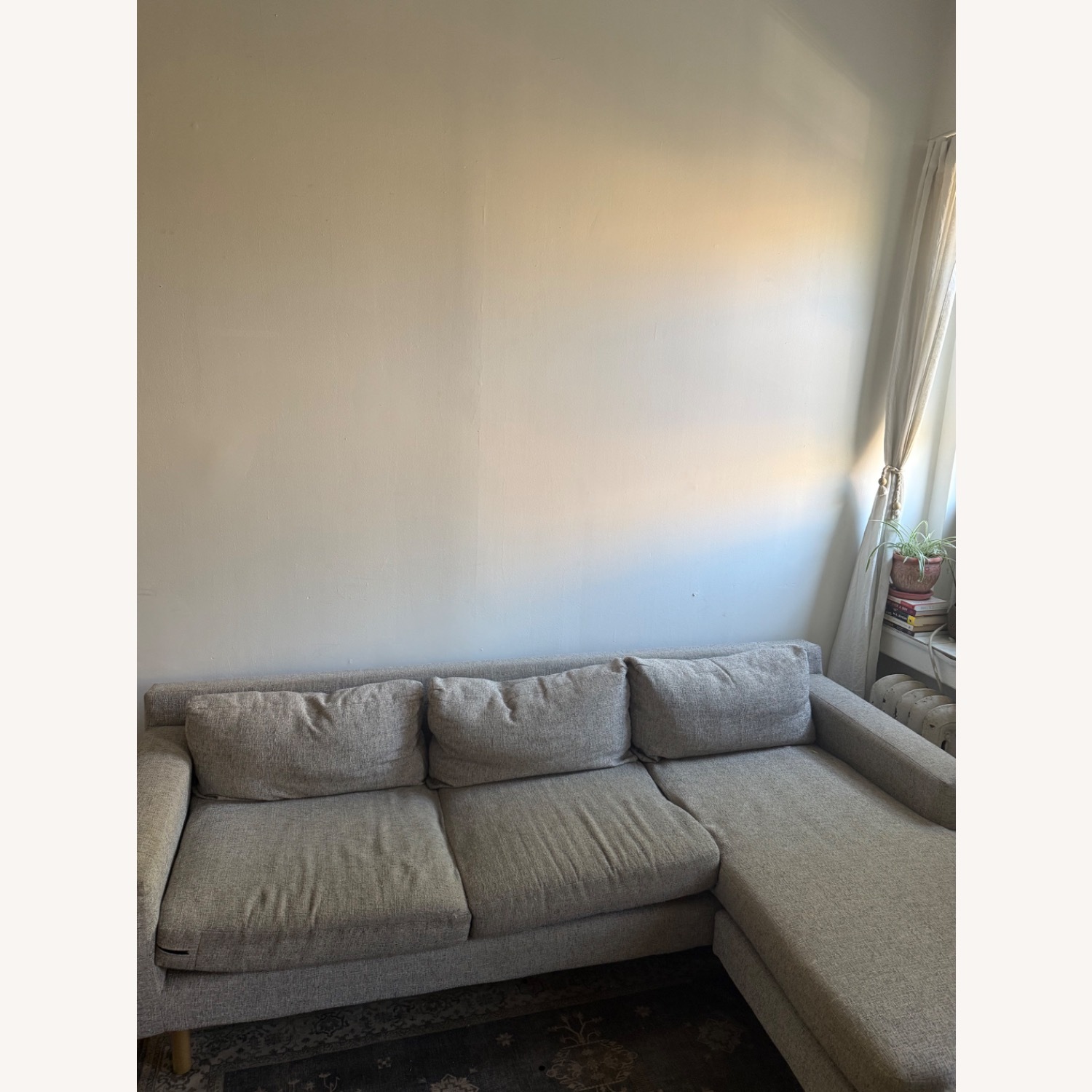 West Elm Light Gray Fabric 2 Piece Sectional - image-3