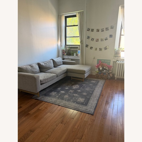 Used West Elm Light Gray Fabric 2 Piece Sectional for sale on AptDeco
