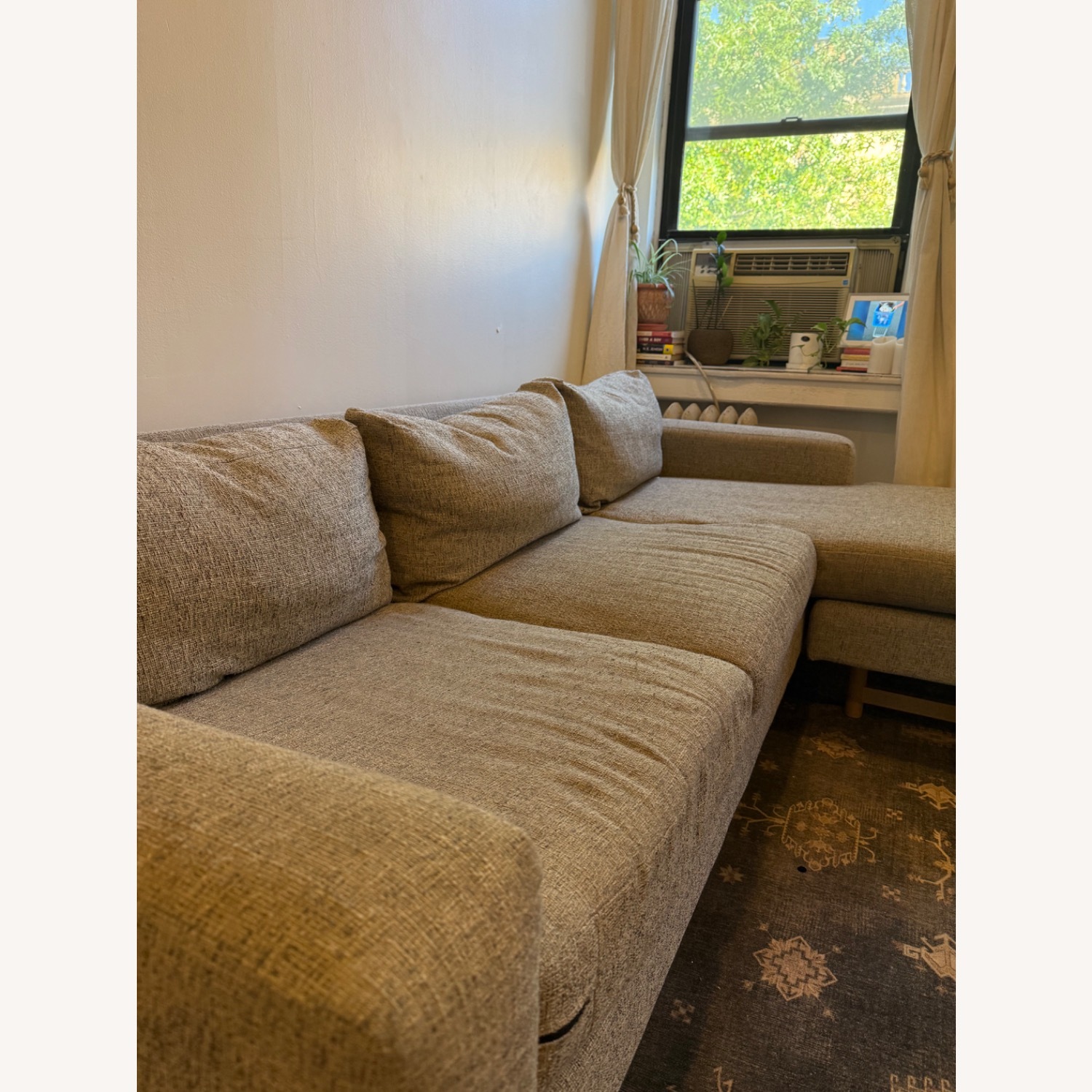 West Elm Light Gray Fabric 2 Piece Sectional - image-2